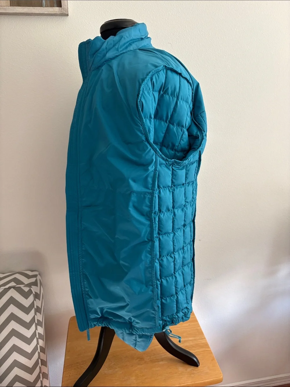 The North Face NWT Thermoball Insulated Teal Blue Quilted Puffer Jacket Size Med